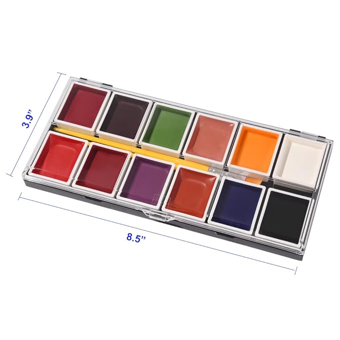 12 Colors Alcohol Activated Makeup Palette Set