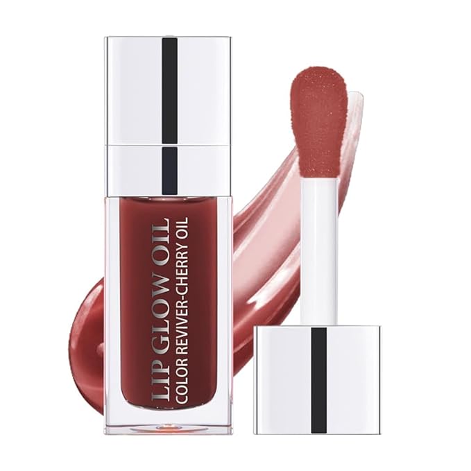 Plumping Lip Oil, Long Lasting Hydrating (MAHOGANY)