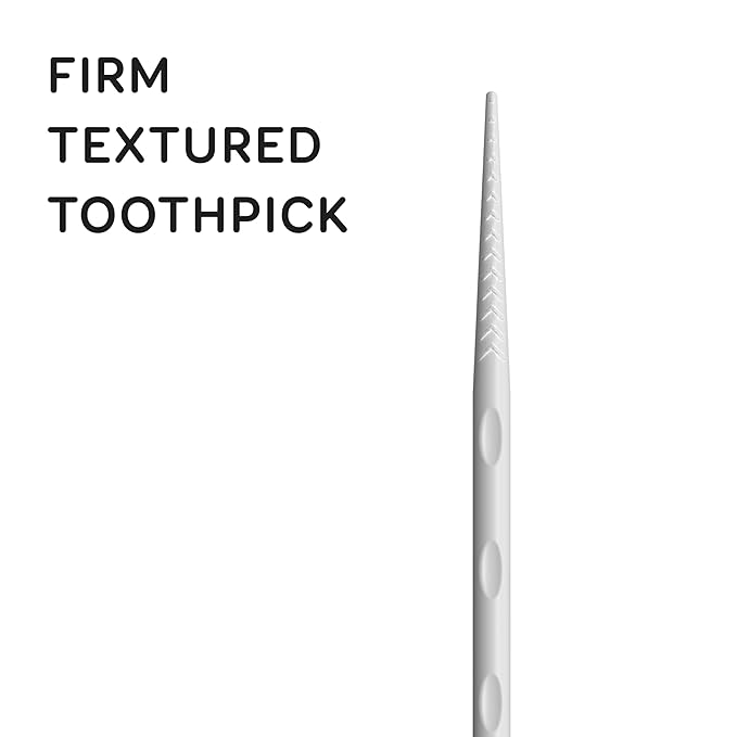 Grin Charcoal Infused Softstx, Gentle Dental Picks, 90 Count, Soft Flexible Bristles, Textured Plaque Removing Toothpick, Minty Flavor, for Between Teeth, Refillable Hygienic Case