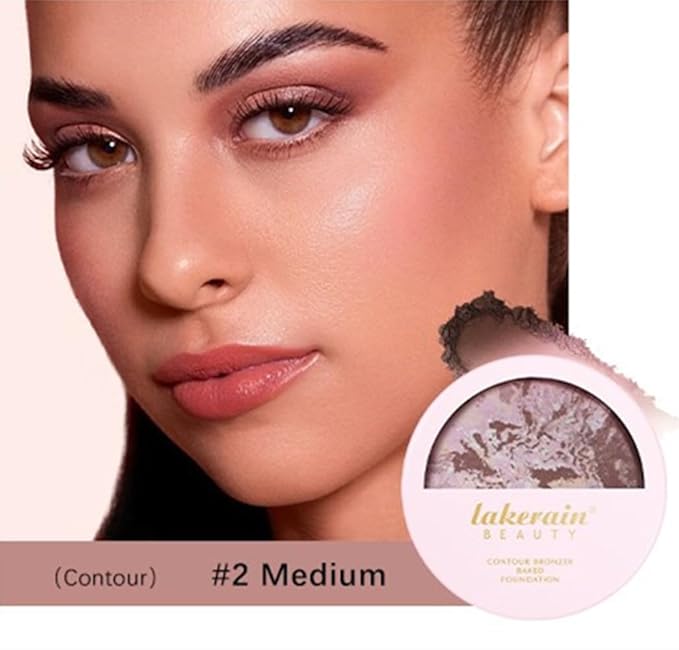 Go Ho Baked Bronzer Powder Makeup,Blush Glow Balance,Color Finish,04 Medium