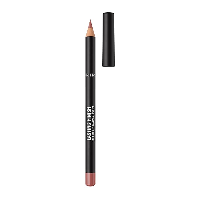 Rimmel Lasting Finish 8HR Soft Lip Liner Pencil - Vibrant, Blendable Formula to Lock Lipstick in Place for 8 Hours - 760 90's Nude, .04oz