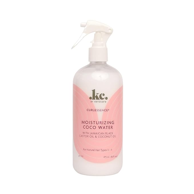 KeraCare Coconut Water - 16 oz - Light Hair Refresher Spray - Moisturizing and Hydrating - with Jamaican Black Castor Oil and Coconut Oil