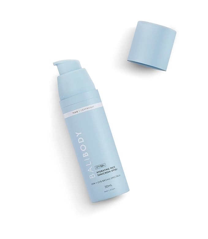 Bali Body Hydrating Face Sunscreen SPF 50 | Lightweight, Non-Greasy, Nourishing Formula for All Skin Types | Sun Protection, Water Resistant | Vegan, Cruelty Free, Australian Made (150 ml/5.0 fl oz)