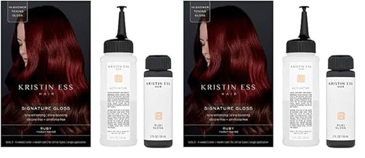 Kristin Ess The One Signature Hair Gloss - Ruby: Medium True Red (Pack of 2)