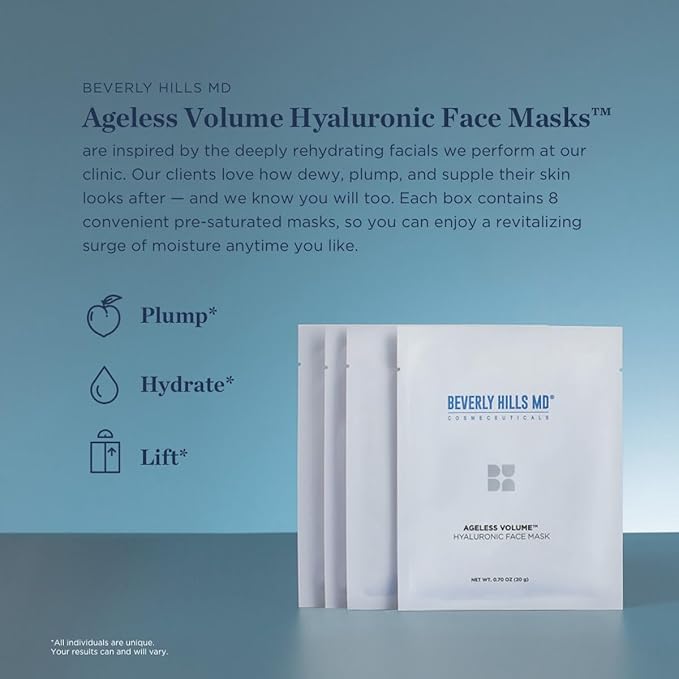 Ageless Volume Hyaluronic Face Mask- Reduce Appearance of
