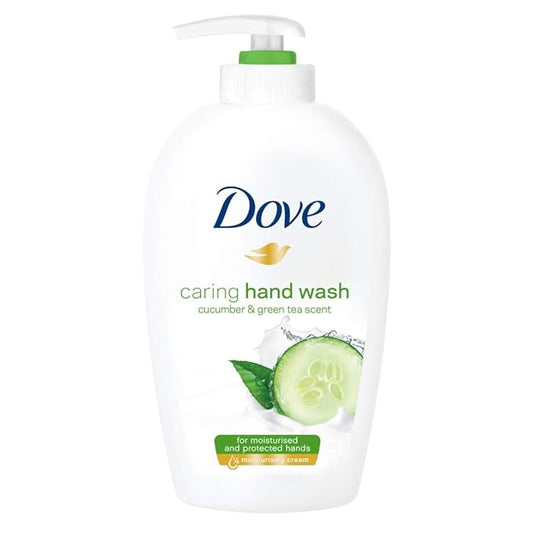 Dove Caring Hand Wash Cucumber & Green Tea Scent | PH Balanced Scented Moisturizing Hand Soap for Working Hands and Dry Hands | 8.45 Oz