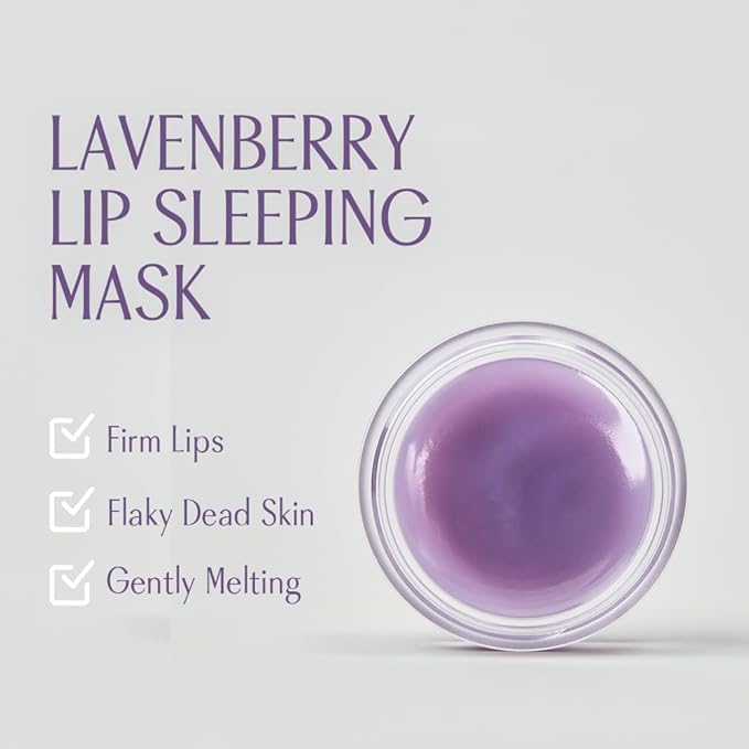 GLOWFLOW Lavenberry Lip Sleeping Mask, Moisturizing