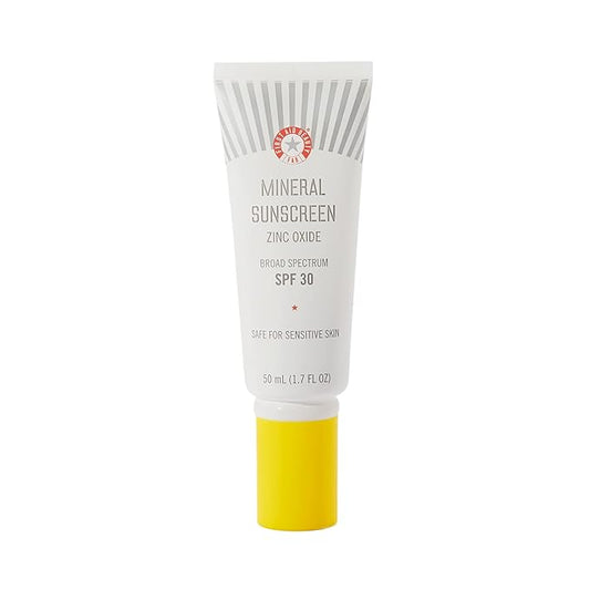 First Aid Beauty Mineral Sunscreen – Zinc Oxide, Broad Spectrum, SPF 30 – Sun Protection with no White Cast – 1.7 oz