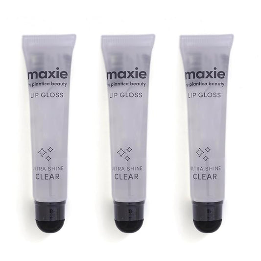 Maxie by Plantico Beauty Clear Lip Polish bulk (12 Pieces) CLEAR/ALOE (Original Clear, 3 PCS)