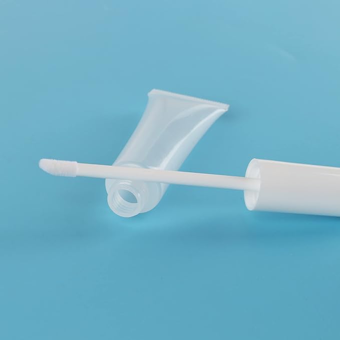 COSIDEA 50 pack Empty Purple 15ml Squeeze lip gloss tubes with wand 0.5oz soft lipgloss container chapstick containers empty tube