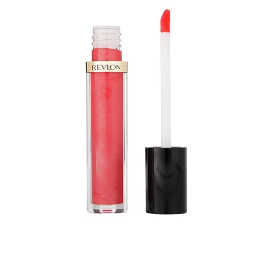 Revlon Super Lustrous Lip Gloss, Non-Sticky, Hydrating, High Shine Finish, 243 Sizzling Coral, 0.13 oz