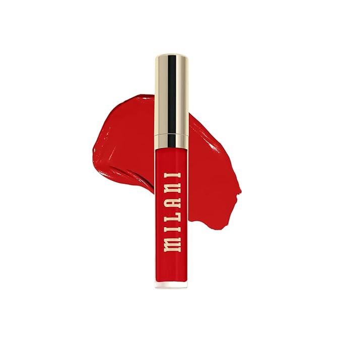 Milani Stay Put Longwear Liquid Lipstick - Smudge-Proof, Kiss-Proof, and Fade-Resistant Formula for All-Day Wear - Red Flag