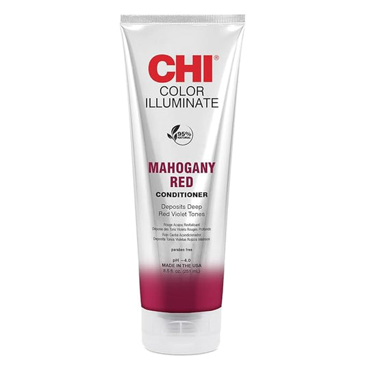 CHI Color Illuminate Conditioner, Helps Maintain Fresh Color In Natural & Color-treated Hair, Sulfate, Paraben, & Cruelty-Free, Mahogany Red, 8.5 Oz