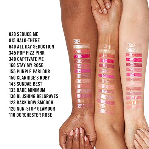 Rimmel Stay Glossy Lip Gloss - Non-Sticky and Lightweight Formula for Lip Color and Shine - 120 Non-Stop Glamour, .18oz