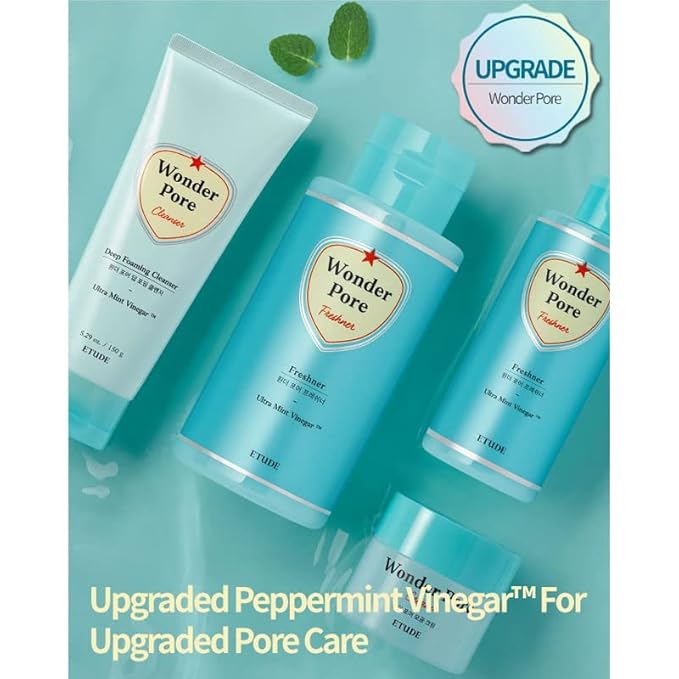 ETUDE Wonder Pore Cleanser 150g (5 fl. Oz) 21AD | Kbeauty | Deep Foam Cleanser for Sensitive Skin to Balance Sebum Level, Clean Dirt and Impurities in Pores | Ultra Mint Vinegar for a Fresh Finish