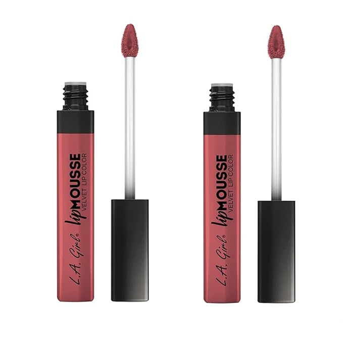 Pack of 2 L.A. Girl Lip Mousse Velvet Lip Color, Squad GLC781
