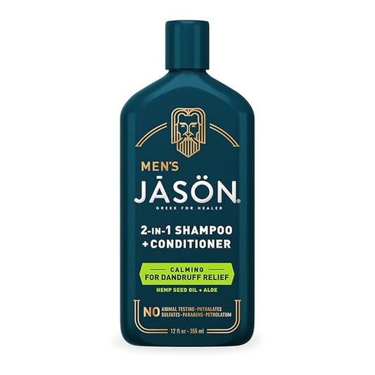 Jason Men's Calming 2-in-1 Shampoo and Conditioner, 12 oz