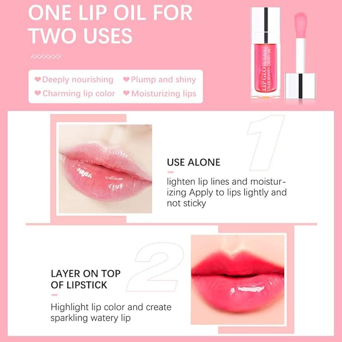 Plumping Lip Oil, Long Lasting Hydrating