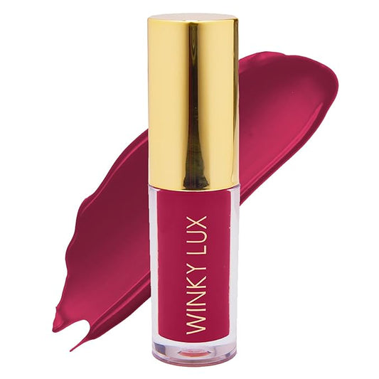 Winky Lux Very There Lip Oil, Hydrating Berry Tint with Jojoba Oil, Non-Sticky Glossy Lip Oil, Tinted Red Gloss for Juicy Lip, Berry
