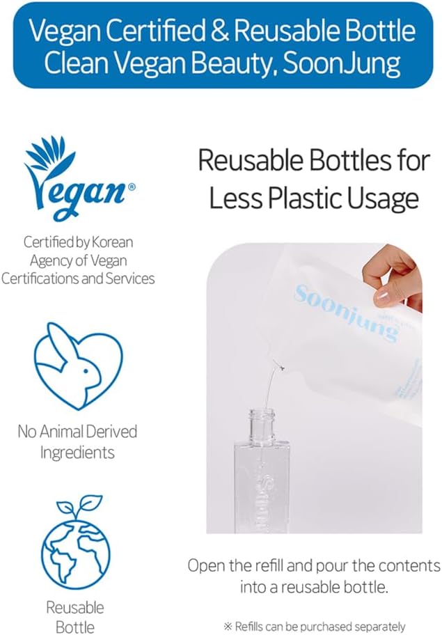 ETUDE Soonjung pH5.5 Relief Toner 11.83 fl.oz (350ml) 23AD | Skin Care Solution | Low PH Toner for Sensitive Skin | Non-Comedogenic, Hypoallergenic & Fragrance Free Moisturizer for Face