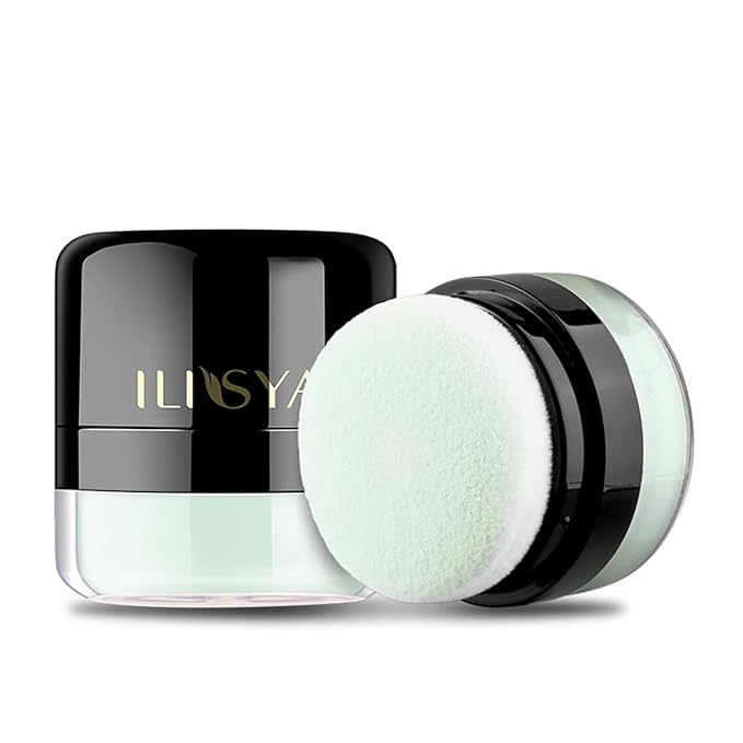Setting Powder Lightweight Loose Powder Finishing Powder Long-Lasting (Light Green/Translucent) 0.28 Oz