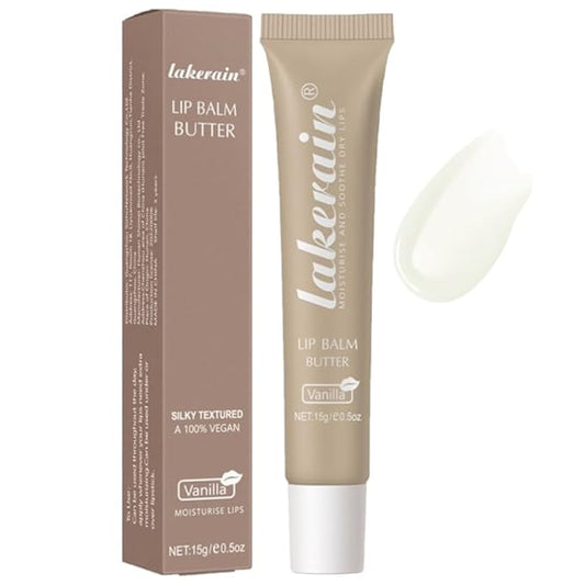 Tinted Lip Butter Balm - Tinted Moisture Gel Lip Gloss | Hydrating Glow Tinted Lip Care | Tinted Lip Stain (Vanilla, 01)