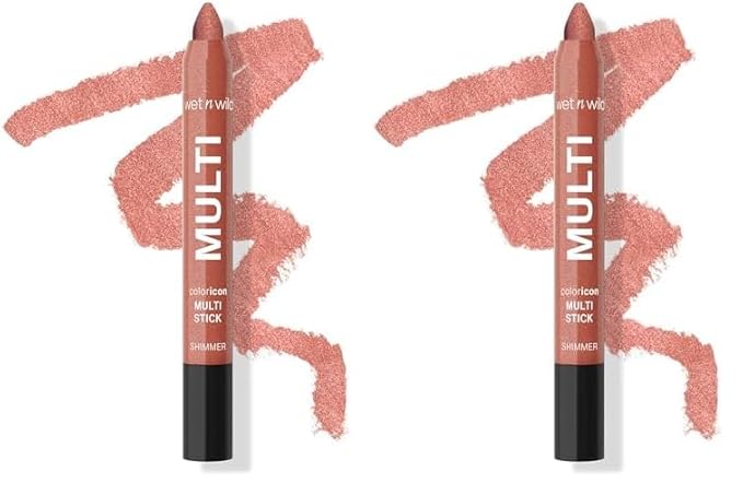 wet n wild Color Icon Cream Eyeshadow Makeup Multi-Stick Peach Born To Flirt (Pack of 2)