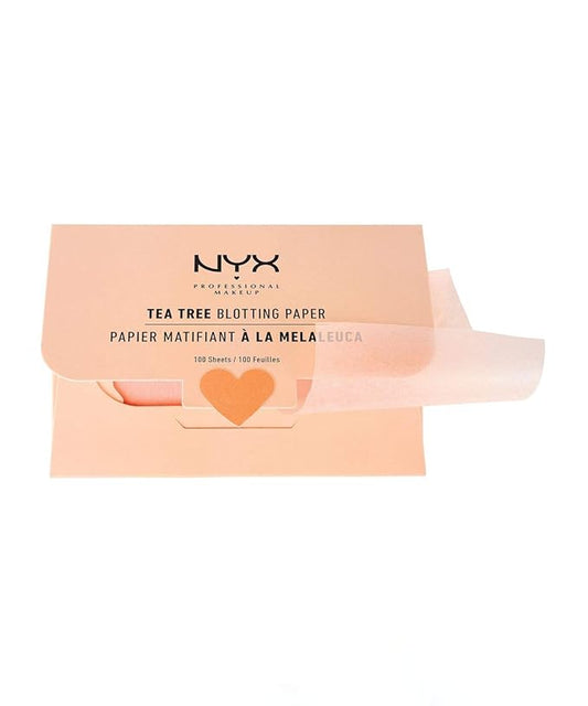 NYX Cosmetics Tea Tree Face Blotting Paper, 100 100 Count