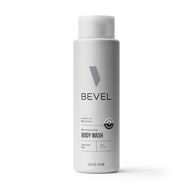 Bevel Moisturizing Body Wash for Men - Supreme Oak Scent with Shea Butter, Vitamin B, and Coconut Oil, 16 Oz (Packaging May Vary)