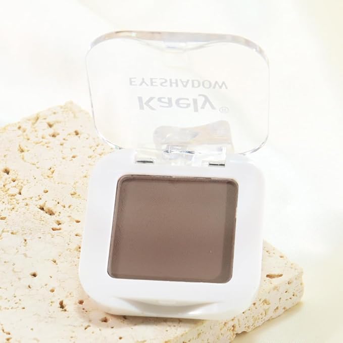 evpct Matte Brown Single Eyeshadow Palette Makeup for Older Women, Light Cocoa Brown Cream Eye Shadow Palette Makeup Singles for Older Women Matte, High Pigment Waterproof Monochrome Mini Eyeshadow