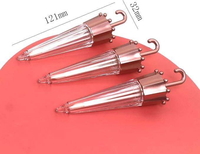 COSIDEA EMPTY 20pcs Umbrella shaped lip gloss tube 5ml, Cute lipgloss tubes containers with wand cosmetic packing container