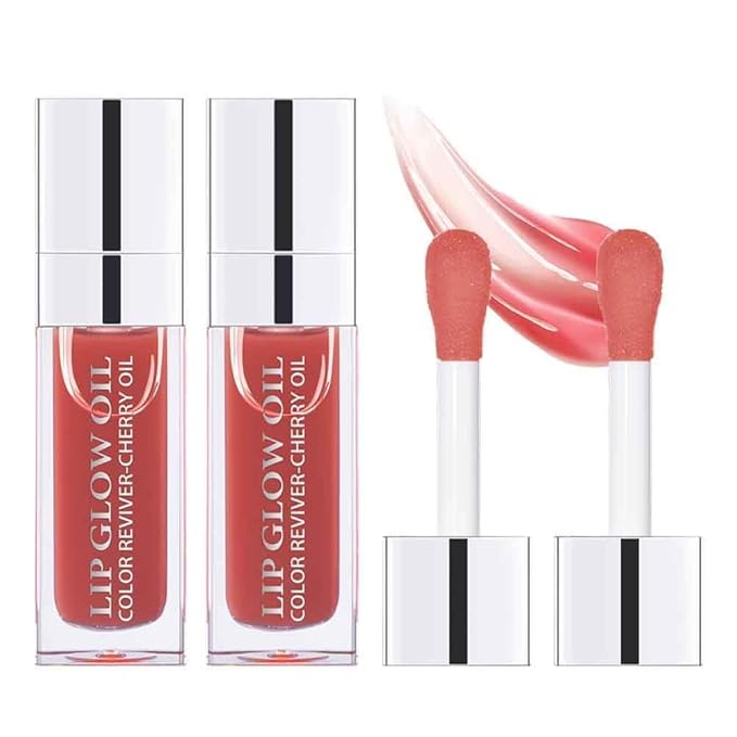 Hydrating Lip Glow Oil, Moisturizing Lip Glow Oil, Nourishing Glossy Transparent Lip Oil, Plumping Lip Oil, Lip Balm, Non-sticky Tinted Toot Lip Balm for Lip Care