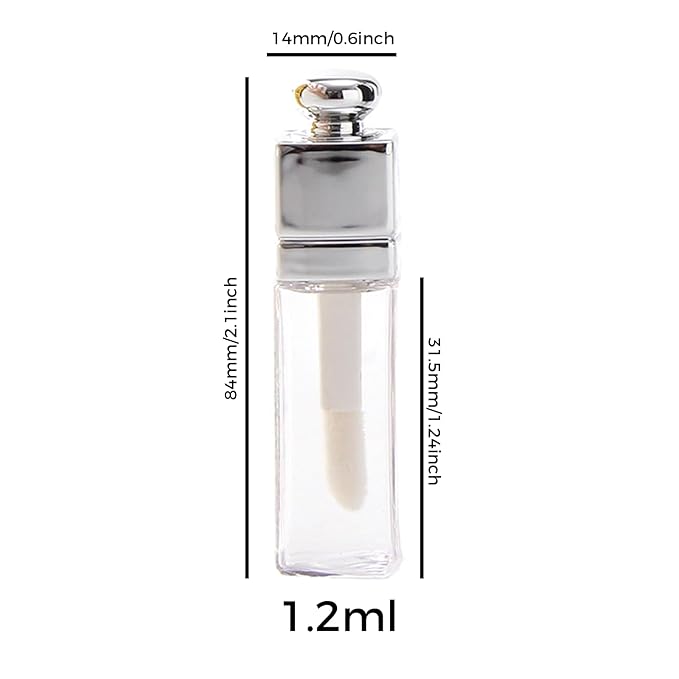 Empty Lip Gloss Tubes Containers Clear Refillable Lip Balm Bottles Transparent Mini Lipstick Containers for DIY Makeup Lip Gloss Makeup