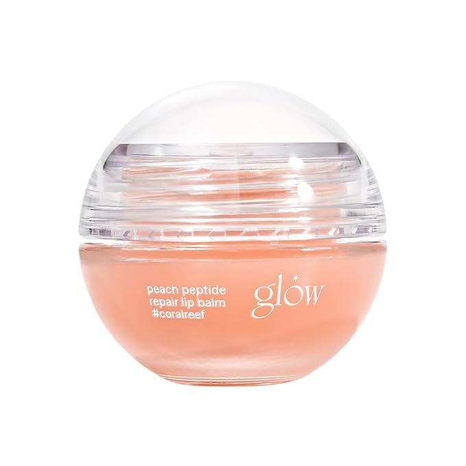 glow peach peptide repair lip balm oz
