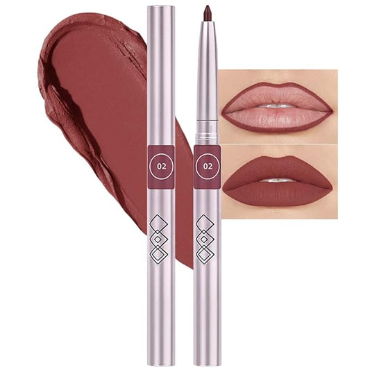 evpct Silky Smooth Lip Liner Pencil Retractable, Cherry Red Lip Liner Creamy Long-Lasting Formula for Precision Contouring Matte Velvet Pigmented Rich Lip Colors Crayon Lipstick 02