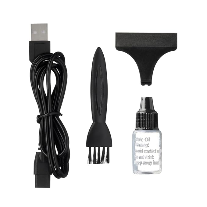 KISS Precision Blade Cordless Trimmer with Stainless Steel T-Blade, Powerful High-Torque, High-Speed Motor, 3 Blade Guard Attachments & Blade Cover, USB Cable & Long-Lasting Lithium Ion Battery