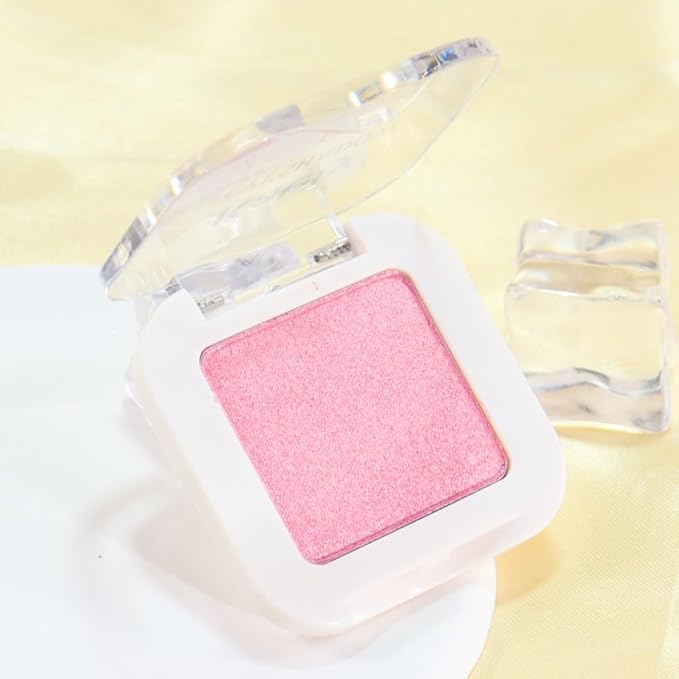Pressed Single Eyeshadow Palette - Mini Shadow in Pink | Shimmer & Glitter Makeup for Women | Highly Pigmented, Blendable Monochrome Powder Eye Shadow | Everyday Natural Eye Makeup