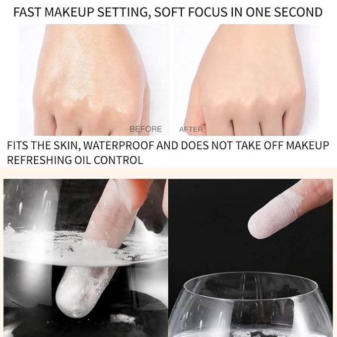 2PCS Loose Face Powder, Oil Control Minimizes Pores (05# Fair) 8g