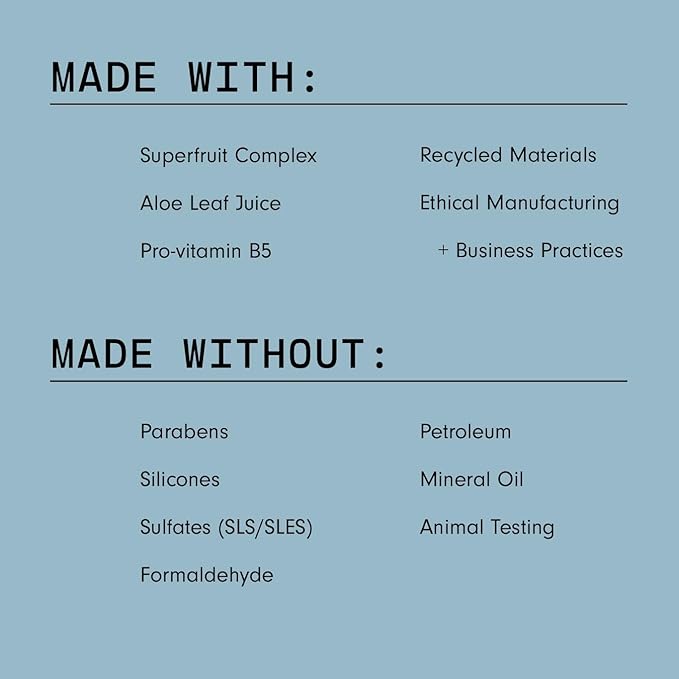 Versed The Purist Daily Antioxidant Gentle Face Cleanser - Daily Gel Cleanser + Moisturizing Face Wash for Sensitive Skin - Superfruit Complex, Aloe Leaf + Vitamin B5 - Vegan (6 fl oz)