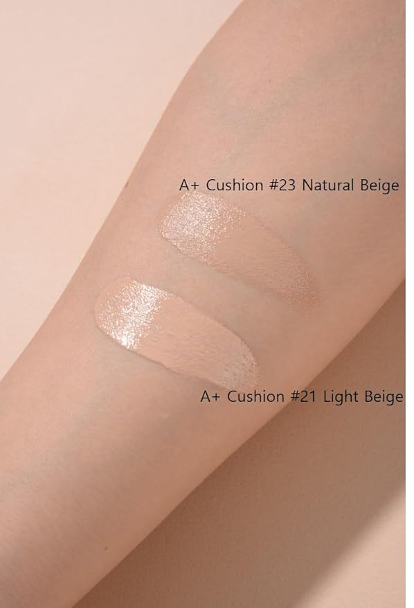 TROIAREUKE A+ Cushion Foundation (Shade 23) I Natural Coverage Foundation Makeup, Moisturizing Finish for Sensitive, Oily, Combination Skin, Skin Care Cushion I Korean Aesthetic Makeup