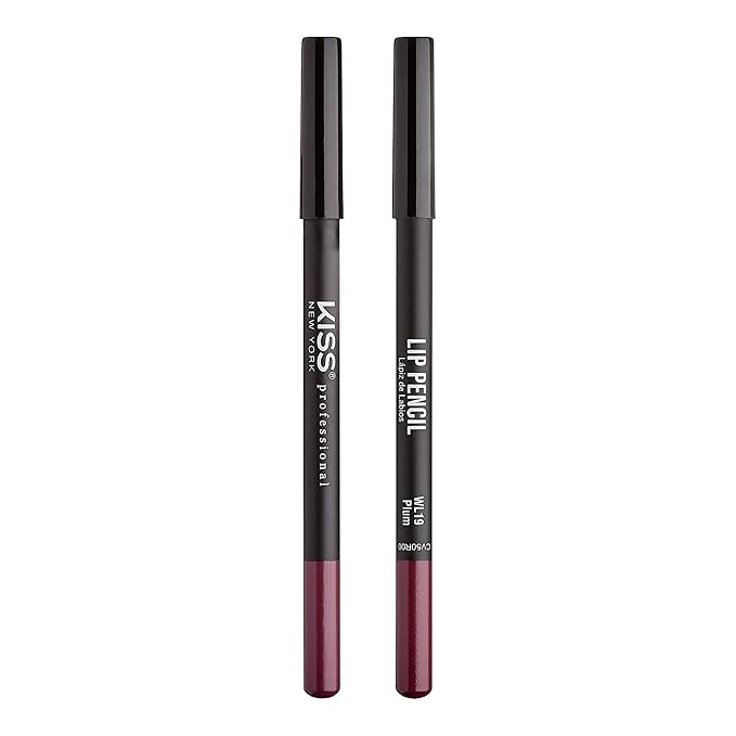 Professional Slim Lip Pencil, Creamy Soft Lip Liner, Smooth Long-Lasting Rich Lip Color, Natural Lip Makeup, Water-Resistant Lip Crayon (Plum)