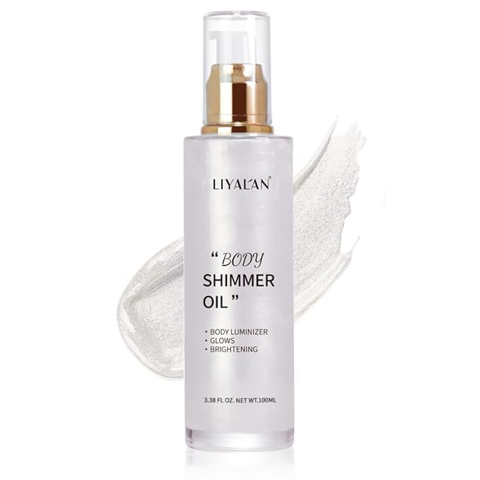 Liyalan Shimmer Body Oil Pearl White