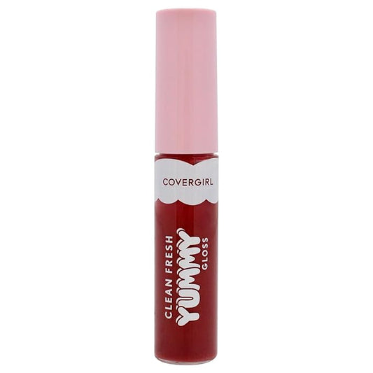 COVERGIRL Clean Fresh Yummy Gloss Daylight Collection, Hydrating, Glossy Shine, Vegan Formula, Sunrise Blush 10, 0.33oz
