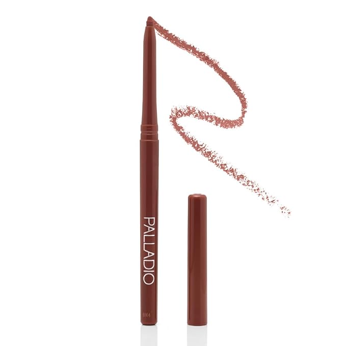 Palladio Retractable Waterproof Lip Liner High Pigmented and Creamy Color Slim Twist Up Smudge Proof Formula with Long Lasting All Day Wear No Sharpener Required, Sand, 1 Count