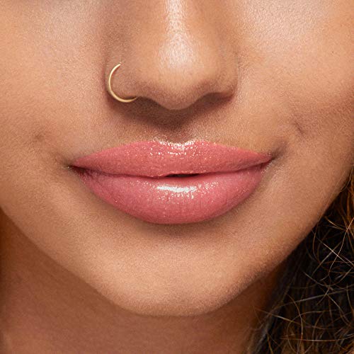 Rimmel Stay Glossy Lip Gloss - Non-Sticky and Lightweight Formula for Lip Color and Shine - 133 Bare Minimum, .18oz