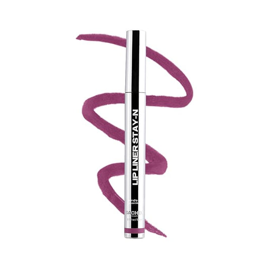 Sacheu Lip Liner Stay-N Peel Off Lip Stain — Long Lasting Matte Lip Tattoo Transfer Proof Lipstain Infused with Hyaluronic Acid & Vitamin E for All Skin Types — Vegan & Cruelty-Free, Plumped