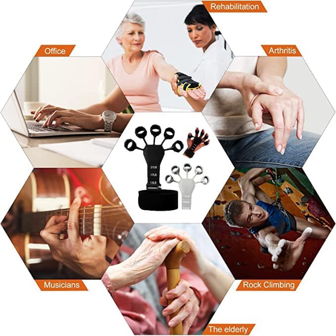 Grip Strength Trainer 6 Resistant Therapy(2PCS)