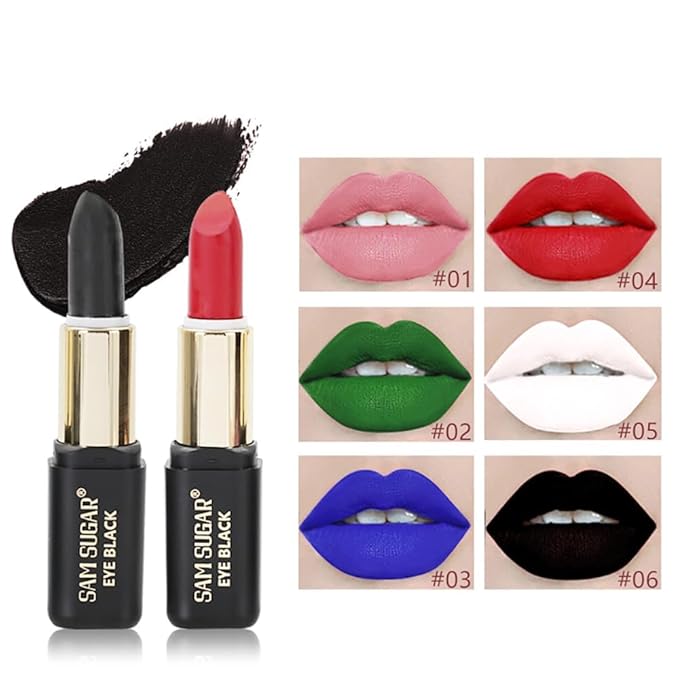 Nude Lipstick Matte, Sports Matte Painting Stick, Halloween Lip Tint Stain High Pigment Smooth Long-Lasting Wear Non-Stick Cup Not Fade Waterproof Lip Gloss for Daily Lip Makeup (04#Red)