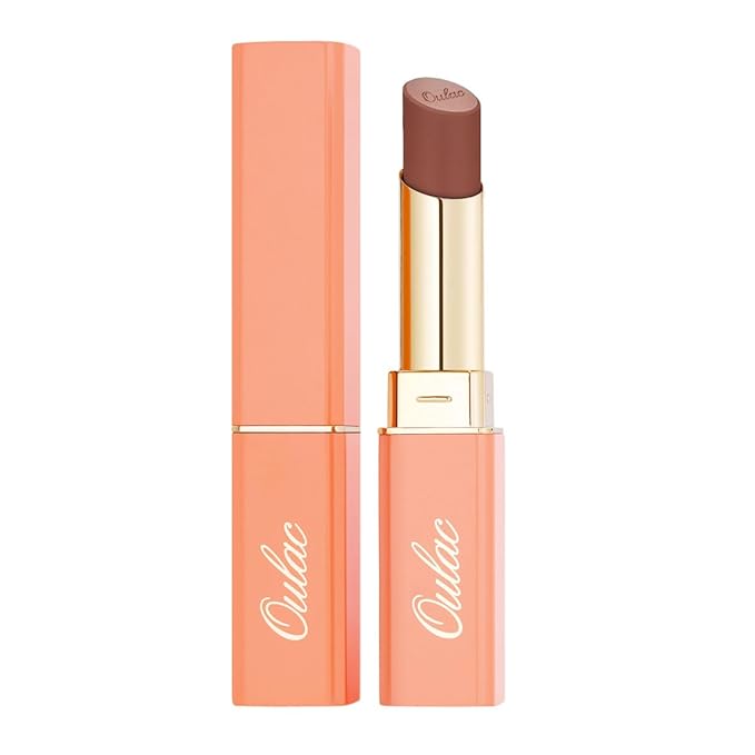 Oulac Color Rich Satin Lipstick - Medium Brown Full Coverage Lip Color, Creamy Silky-Smooth, Moisturizing, Satin Matte Finish, Infused With Shea Butter, Vegan & Clean Beauty, 4g, SG15 Barbara