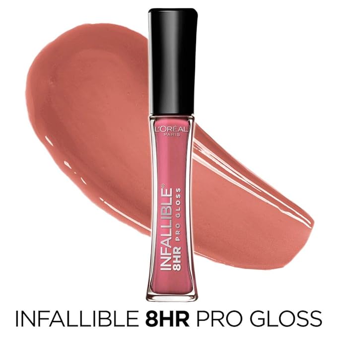 L’Oreal Paris Makeup Infallible 8 Hour Hydrating Lip Gloss, Sunset, 0.21 Fl Oz
